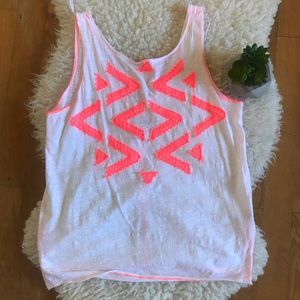 FREE PEOPLE neon tribal tank